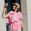 LiNing Dopamin Sportmode Schnelltrocknend Kühlende Eisseide Sport Casual Rundhals Einfarbig Bedrucktes T-Shirt Damen Tops Morgenlicht-Rosa AHSU658-2