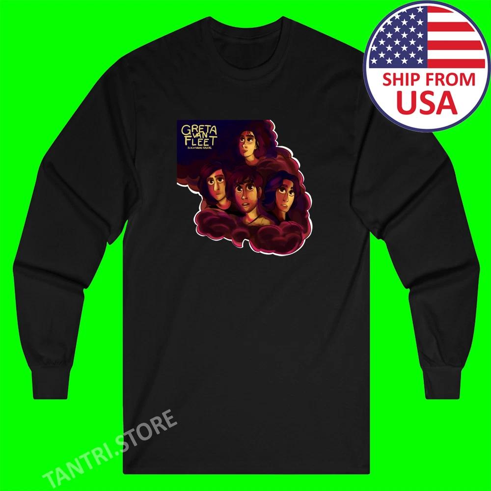 Greta Van Fleet Black Smoke Rising Men s Black Size S to 2XL 4XL