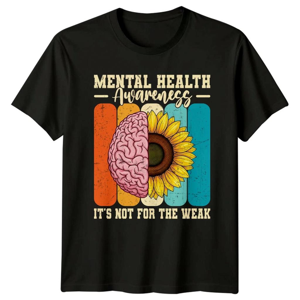 Mental Health Awareness Its Not T-Shirt Sunflower Brain Mental Health
