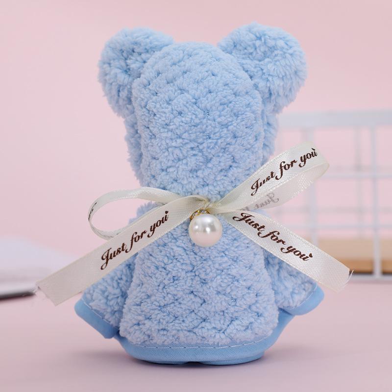 

Рушник з коралового флісу «Ананасовий ведмедик» - Весільний та подарунок-сувенір на повний місяць 30*30cm (Clear Bag)