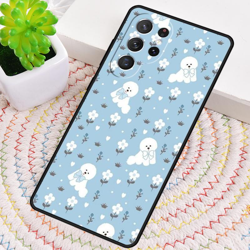 Bichon Frisé Hund Welpe Handyhülle für Samsung Galaxy note 10 pro S26 Ultra S23 S24 FE S25 S21 S22 PLUS stoßfeste Hülle