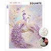 Elegant Peacocks Pearl Kit 5D DIY Round Rhinestone Art Craft for Adults Home Wall Decoration Beginner Friendly Frameless Design