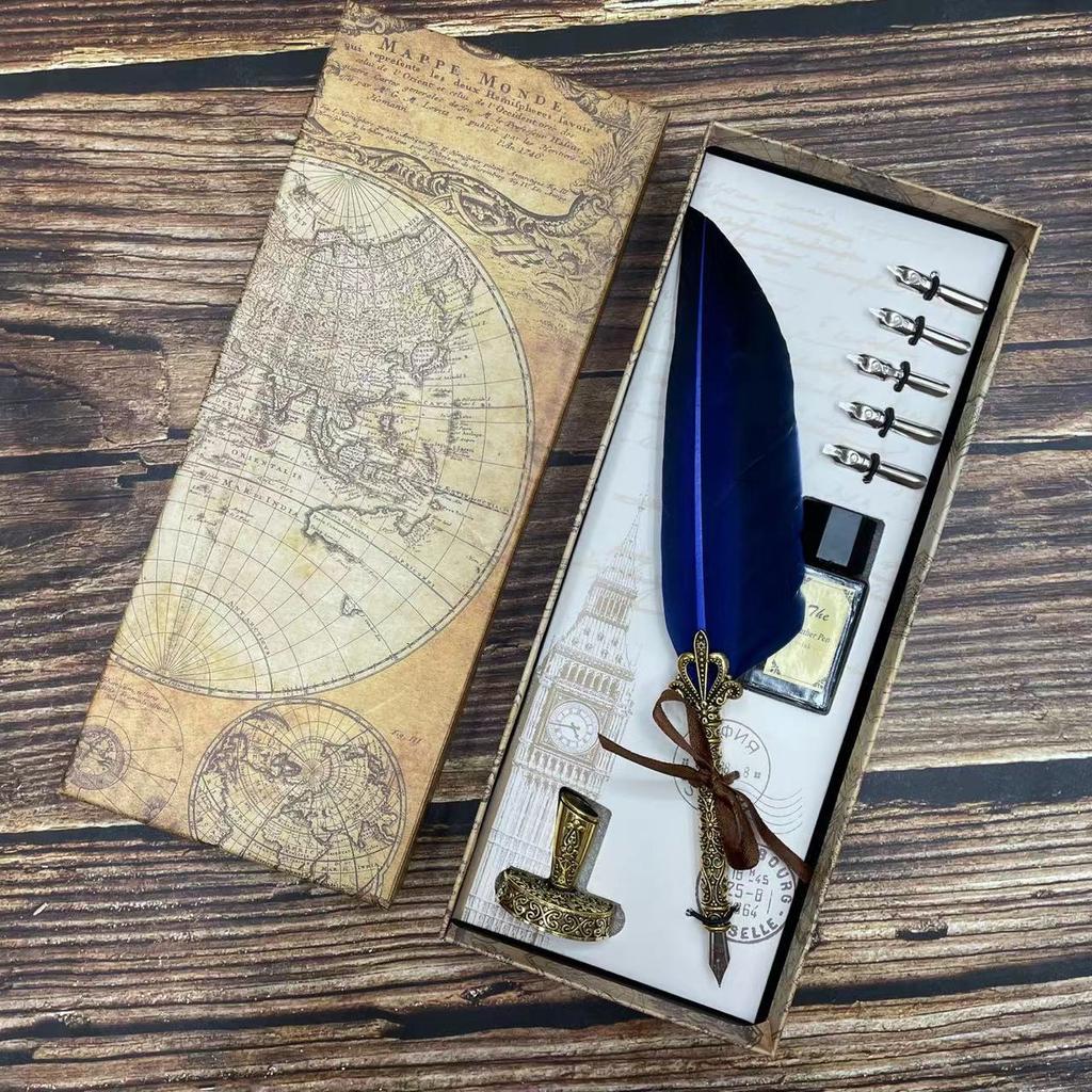 Creative Retro Quill, Available For Direct Sale, Crown Accessory Quill With Base