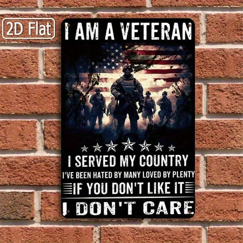 Vintage Metal Sign Patriotic US Army Tin Poster 8x12 Inch Man Cave Bar Wall Decor