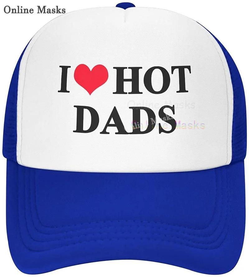 I Love Hot Moms Bucket Hat Unisex Adult I Heart Hot Moms Adjustable Baseball Cap Gift Hats Mesh Trucker Caps Unisex Womens