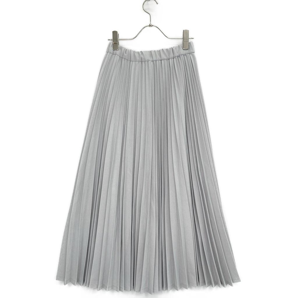 SEVEN TEN by MIHO KAWAHITO [Good Condition] 4A305 Pleated Long skirt S grayUsed