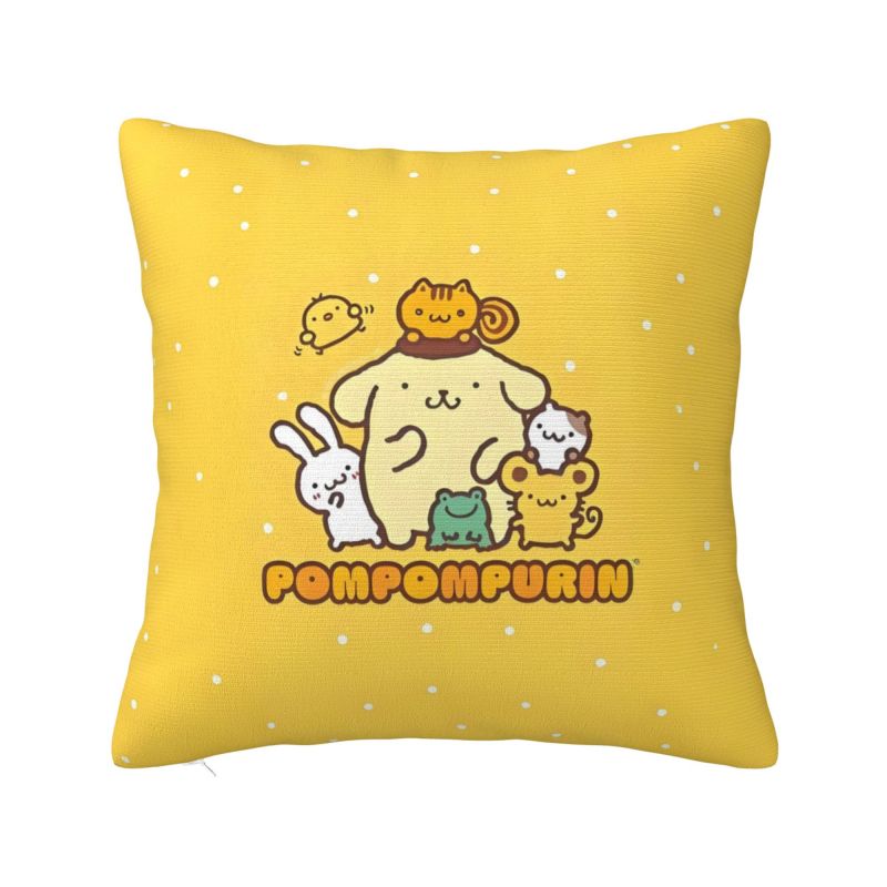 Индивидуальные наволочки Sanrio Pompompurin для дивана, Кавайные мультяшные, Современные наволочки для подушек, Мягкие наволочки 12x12Inch