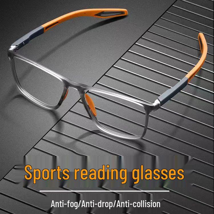 Ultralight Anti-slip Blue Light Blocking Reading Glasses for Older Men with Smart Zoom