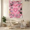Whimsical pink heart-shaped rabbit Pattern Home Decor Tapestry, Wall Hanging, Decorative RV Wall Cloth.ZGT0914427