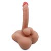 VaHppy Large 18.5*4.5cm 1.7kg Dildos Artificial Penis With Anus Sex Toys For Gay Girl Women Brown Skin Masturbator Free Hands Bent Arbitrarily
