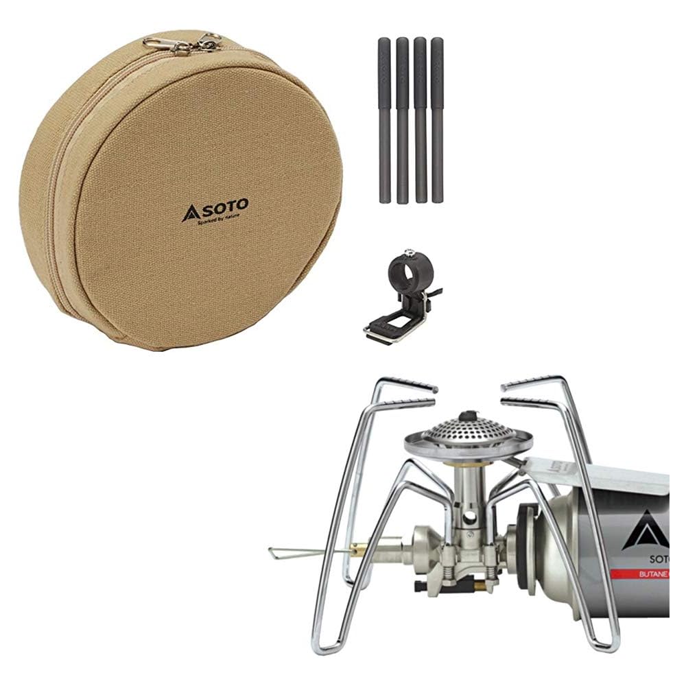 Soto ST-310 Regulator Stove with Assist Set ST-3104CS, Compact, Lightweight, Portable Camping Stove