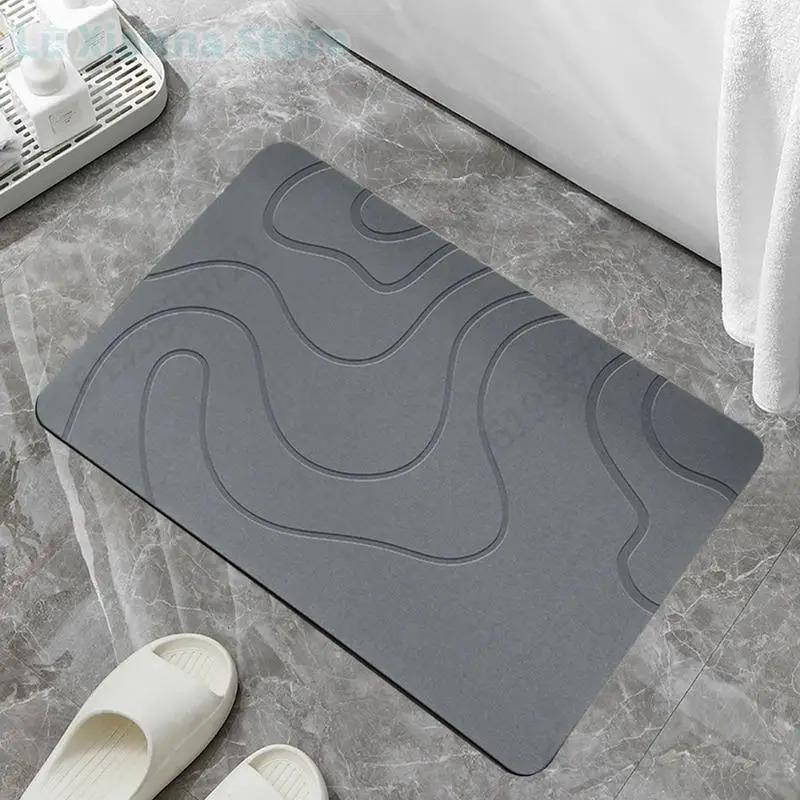 Badezimmermatte aus Diatomeenerde für den Innenbereich, Weiche Diatomeenerde-Matte, Wasseraufnahme, Schnelltrocknend, Eingangsteppiche