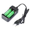 18650 Battery Charger EU Plug 2 Slots Smart Fast Charger 18650 14500 16340 26650 Lithium Battery Rechargeable Charging Device 1A