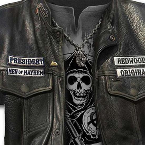 Herren Sommer 3D Totenkopf Print Rundhals Kurzarm Lässiges T-Shirt Faux Jackenoberteil