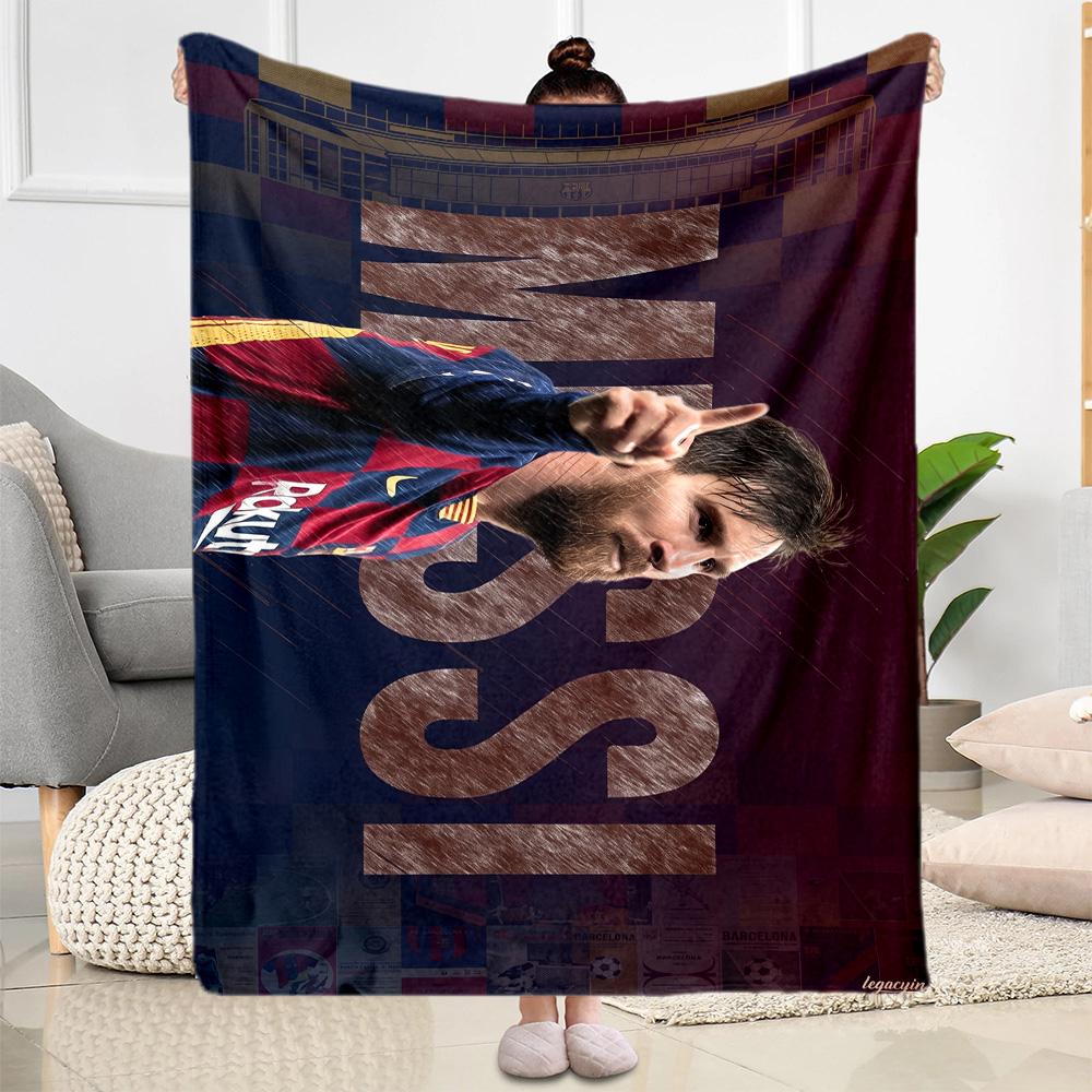 Messi 595 Blanket Soft & Cozy Perfect for Livingroom Office Chair Sofa for All Seasons Digital Print Best Holiday Gift for Friends Family