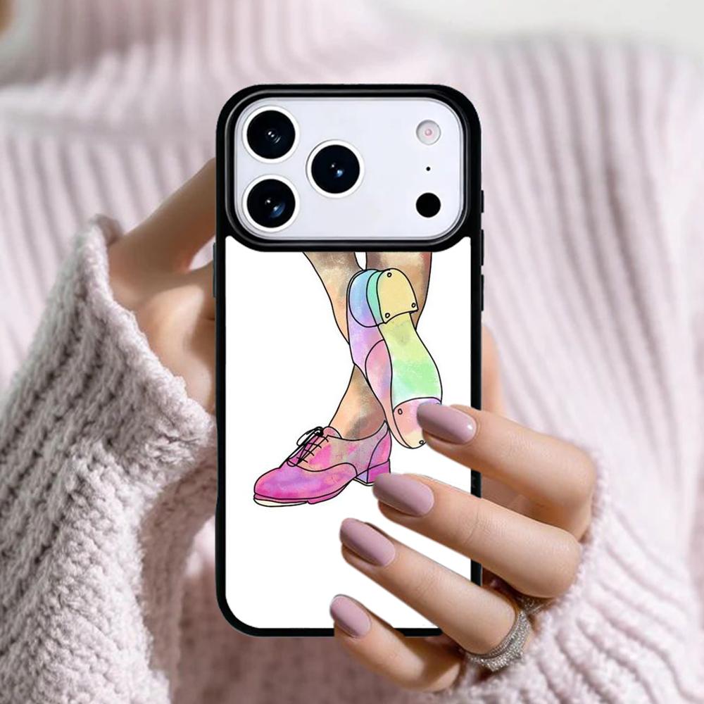 Tap Dance Shoe Phone Case For Apple iPhone 17 Air 16E 15 14 Plus 13 12 11 Pro Max Mini Funda Cover