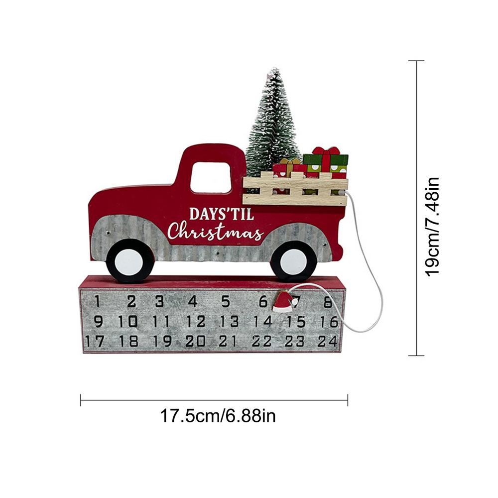 

Wooden Calendar 24 Days Advent Calendar Table Sign Reusable Wooden Count Down Decoration Home Decor Table Centerpieces For Famil красный