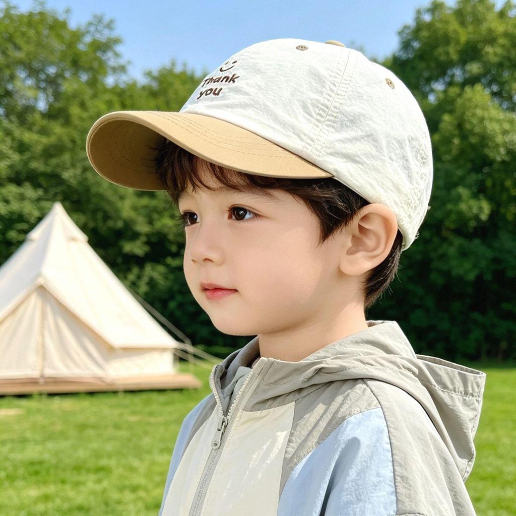 Kids' Quick-Dry Summer Baseball Cap - Breathable Sun Protection, Boy's Flat Cap, Cool Street Style