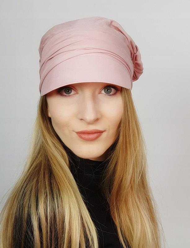 Turban Lara Z Daszkiem 162 Chusta Bez Wzoru Marszczona Wiązana Z Wiskozy