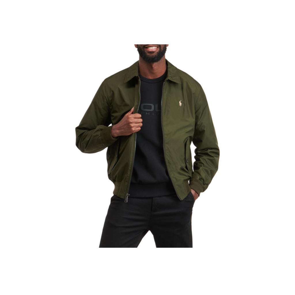 Polo Ralph Lauren Solid Color Logo Embroidered Zip-Up Long Sleeve Jacket Men Jackets Green 710938512-004