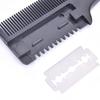 Pente Navalha de Cabelo de Lado Duplo Modelador de Camadas Pente para Corte Desbaste com Lâmina