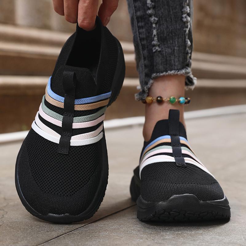 

Thick Soled Wide Footed Women s Casual Wide Last Shoes, Lightweight and Breathable Mesh Hiking Shoes, Comfortable Barefoot Shoes 36 чорний