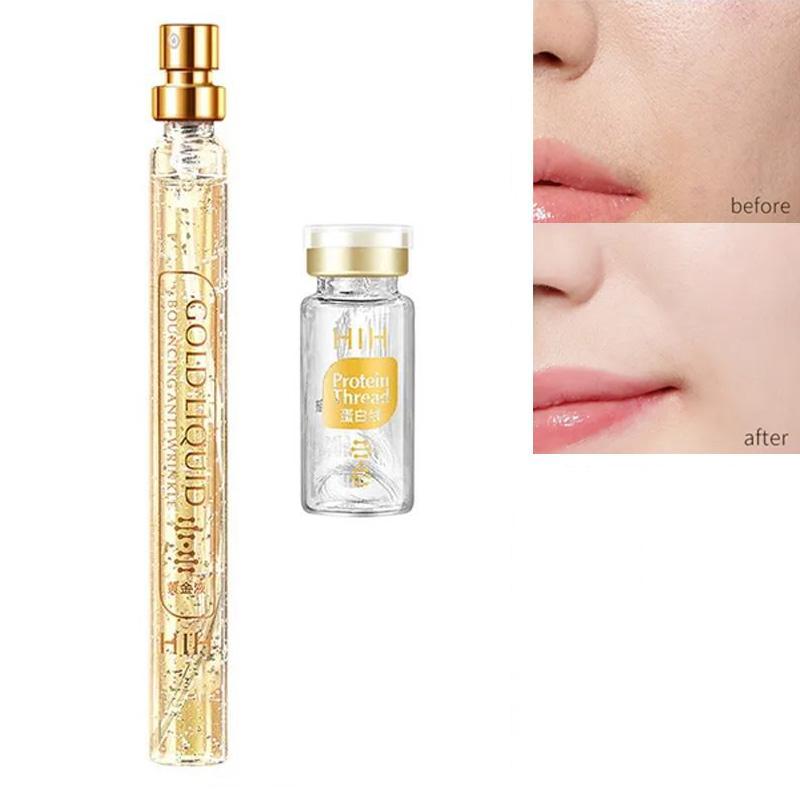 Instant Lift Korejská Protein Thread Lifting Set Face Filler Vstřebatelný kolagen Protein Thread Zpevňující esence proti stárnutí obličeje