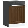 Dishwasher Panel Lucca Brown Oak Effect Wood Material