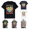 Peace Love Peace Sign 60s 70s Hippie Style Tshirt Unisex Clothing Cotton Casual Daily Four Seasons Tees Shirts For Unisex