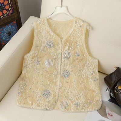 Frühling/Sommer Nationaler Stil Jacquard-Weste – Elegante Jacke für Frauen mittleren und höheren Alters