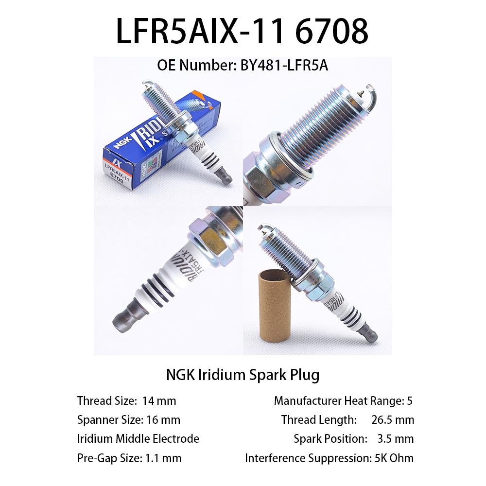 1pcs Original  Iridium IX Spark Plug LFR5AIX-11 6708 1pcs LFR5AIX-11