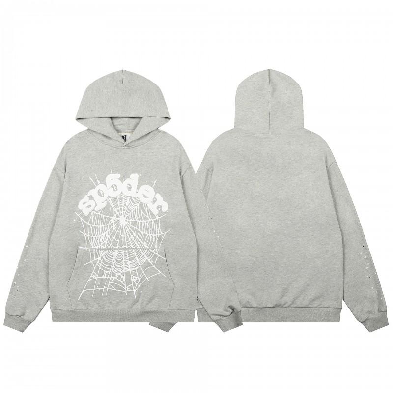 Mens Spider Web Graphic Hoodie High Street Loose Fit Long Sleeve Pullover Teens