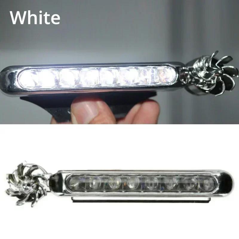 1/2 Stück Auto LED Tagfahrlicht Windkraftbetriebene LED Flutlichtstrahler Zusatzbeleuchtung Motorradlampe Automobil Tagfahrlicht