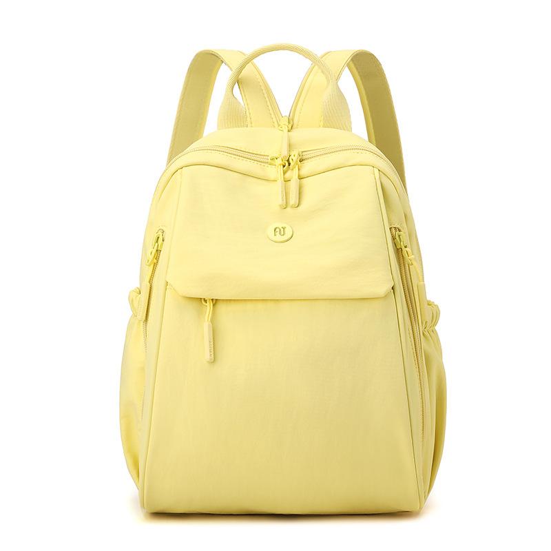 

Large Capacity Women s Backpack Student Schoolbag Travel Bag світло-жовтого кольору