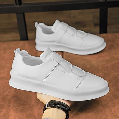 Mode Mode Weiße Sneaker für Herren Atmungsaktive Skateboard-Schuhe Frühling Herbst Schnürleder Freizeitschuhe Marke Herren Flats Slipper