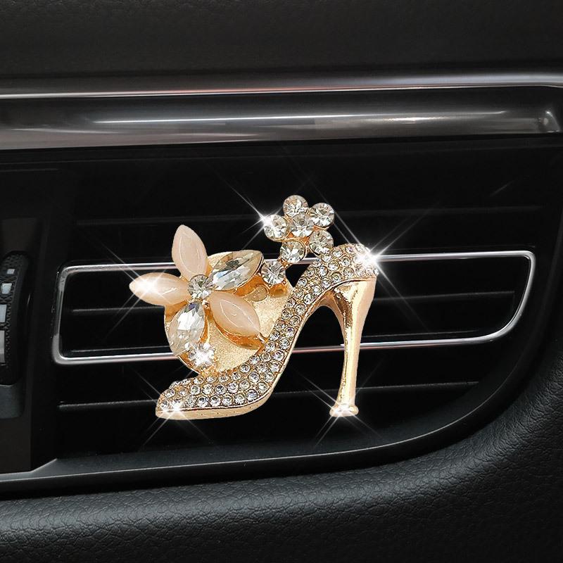 Rhinestone High Heels Car Vent Aromatherapy Clip – Stylish Car Interior Perfume Ornament