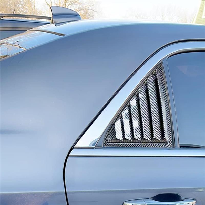Ac29-Rear Window Louver Cover For Chrysler 300C 2011- Side Window Shutter Cover Trim Carbon Fiber