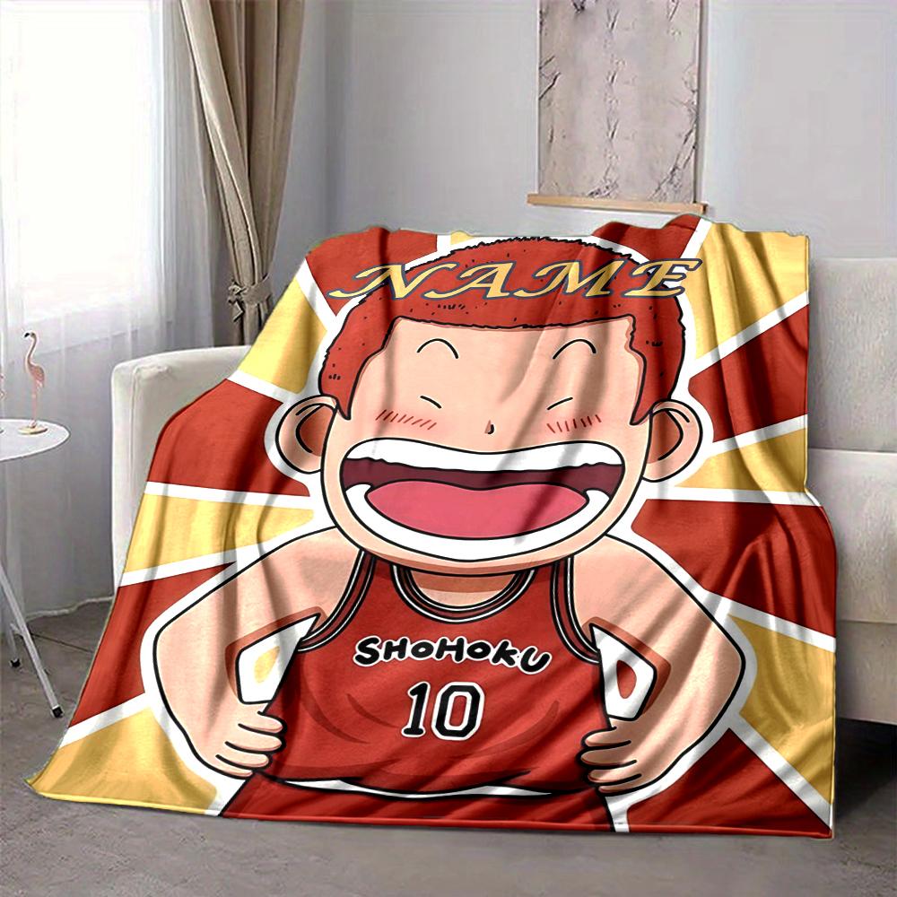 Custom 1pc Basketball Team Spirit Blanket, Soft And Comfortable Blanket, Casual Warm, Camping Travel Blanket, Birthday Gift Q912166