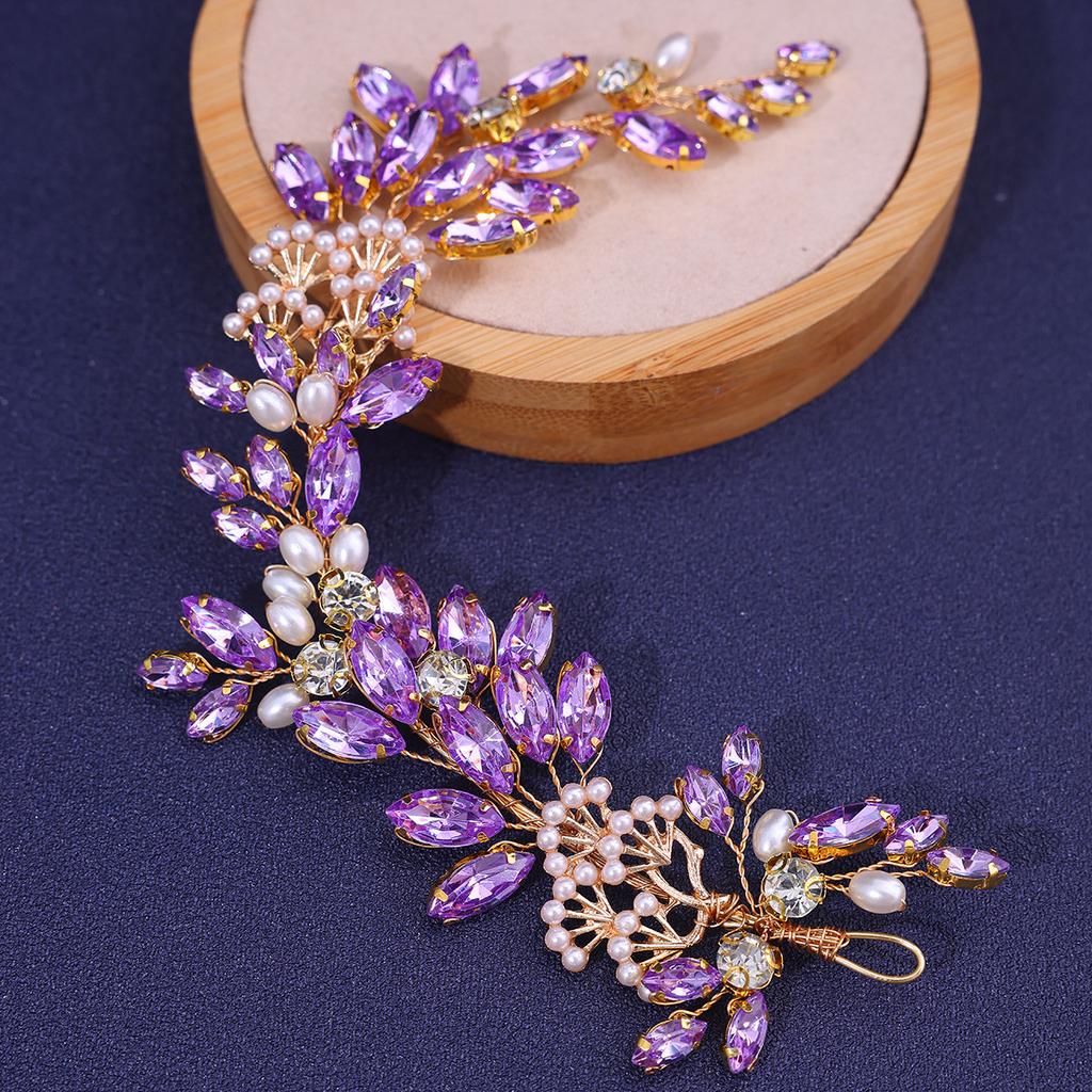 Bridal Rhinestone Pearl Headband Headband Braided Headband Accessories Wedding Dress Hair Accessories