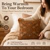 Retro Mandala Leaf Pillowcase Peach Skin 2D Flat Printed Artistic Cushion Cover for Couch Bedroom Sofa Home Decoration