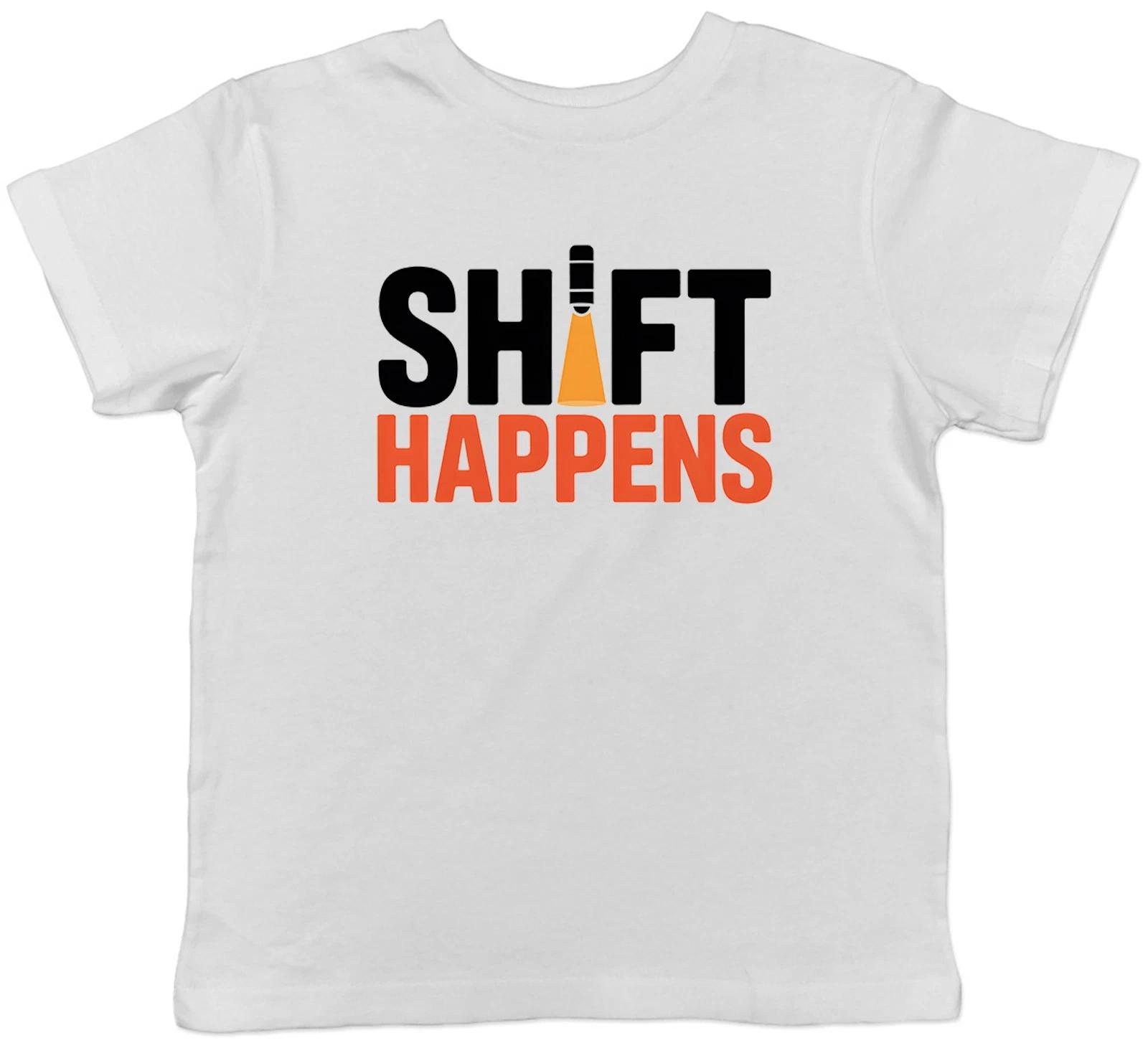 Funny Night Worker Shift Happens Kids T-Shirt Boys Girls Gift 100