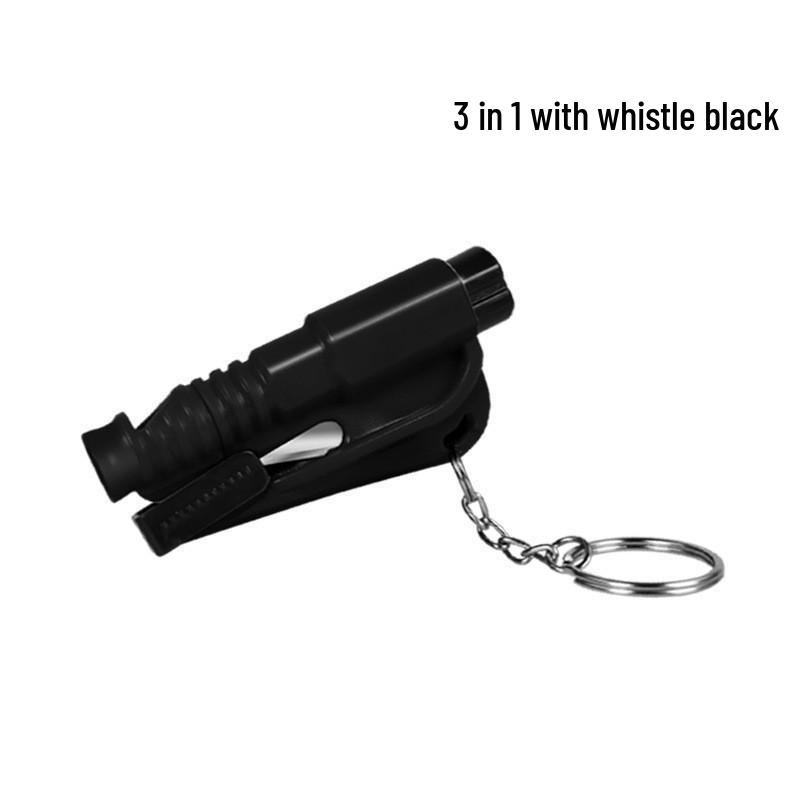 3-in-1 Safety Tool: Whistle, Car Window Breaker, Lifesaving Hammer Keychain