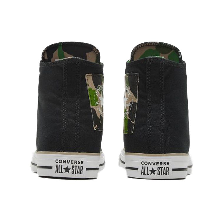 Converse Chuck Taylor All Star Camouflage Patch Retro High Top Canvas Shoes Unisex Sneakers Black White 167179C