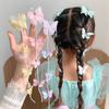 2 pezzi Nuova Clip per Capelli a Forma di Farfalla Dolce Tridimensionale con Nappa per Bambini, Festa di Esibizione, Capelli Ricci Intrecciati, Raffinato Copricapo