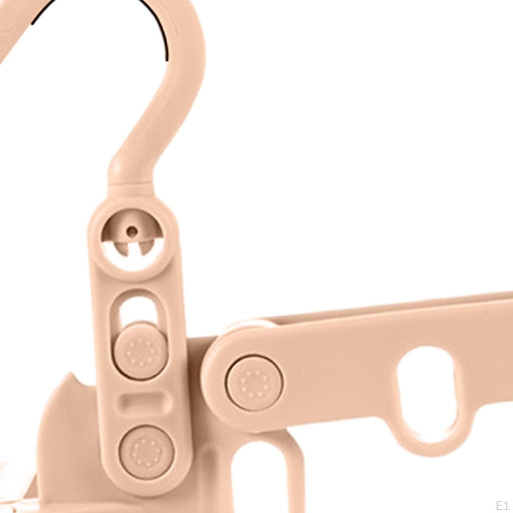 Folding Clothes Hangers Foldable Space Saving with 5 Holes Travel Hanger for Apartment