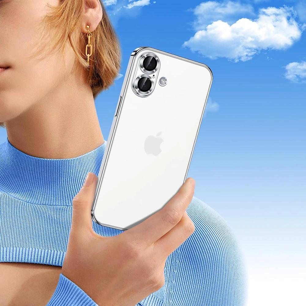 Luxury Glitter Plating Transparent Soft Case For iPhone 17 Air 16 15 14 13 Pro Max 16E Clear Silicone Cover Ultra Thin TPU Shell