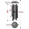 60" Extra Large Tuned Metal Wind Chime for Outdoor Relaxation - Low Tone Memorial Chime