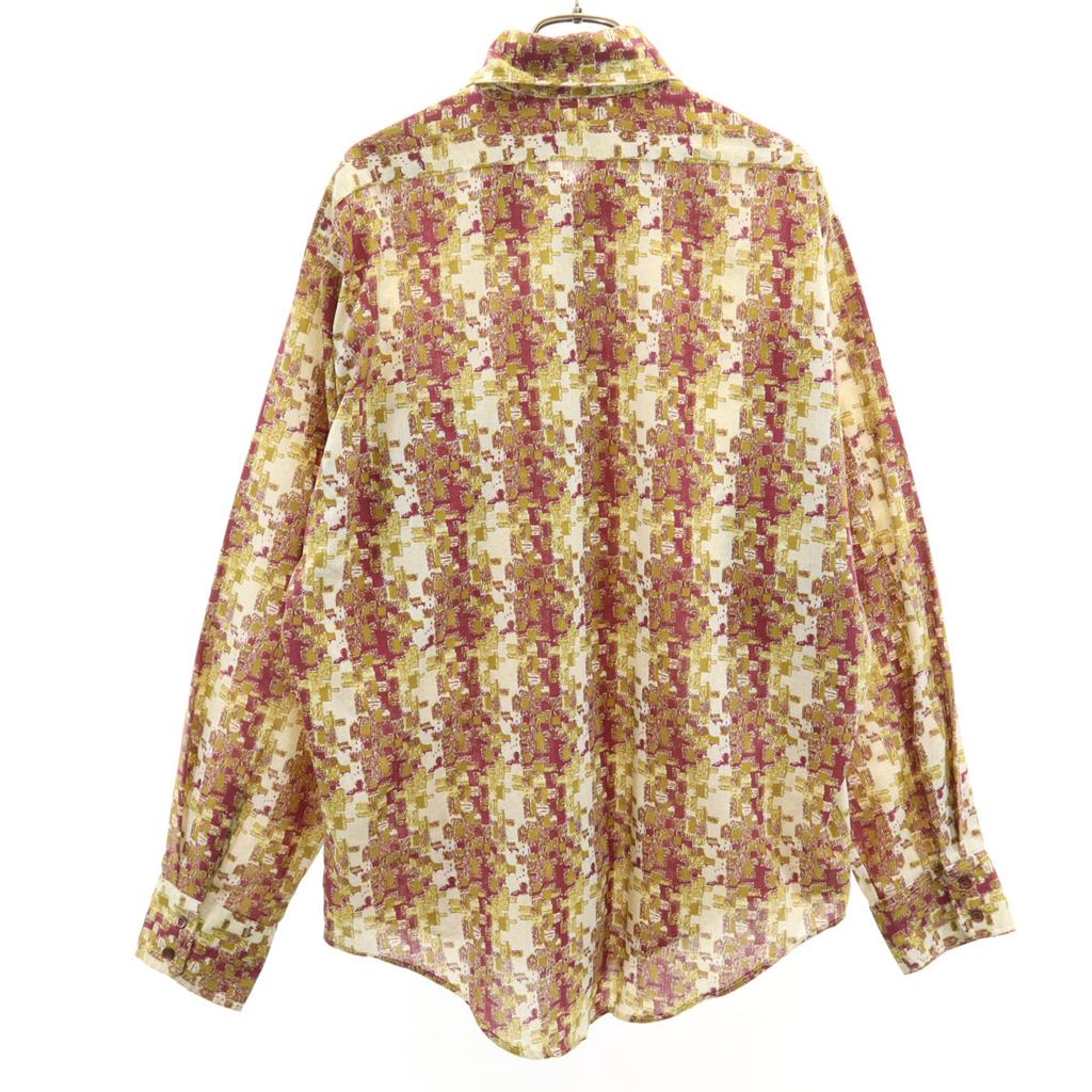 Cambridge 70s Vintage Overall Handle Long Sleeve Shirt L Bordeaux Men's Used