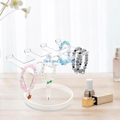 HX6F Jewelry Display Tray Acrylic Bracelet Holder for Home Retail Use