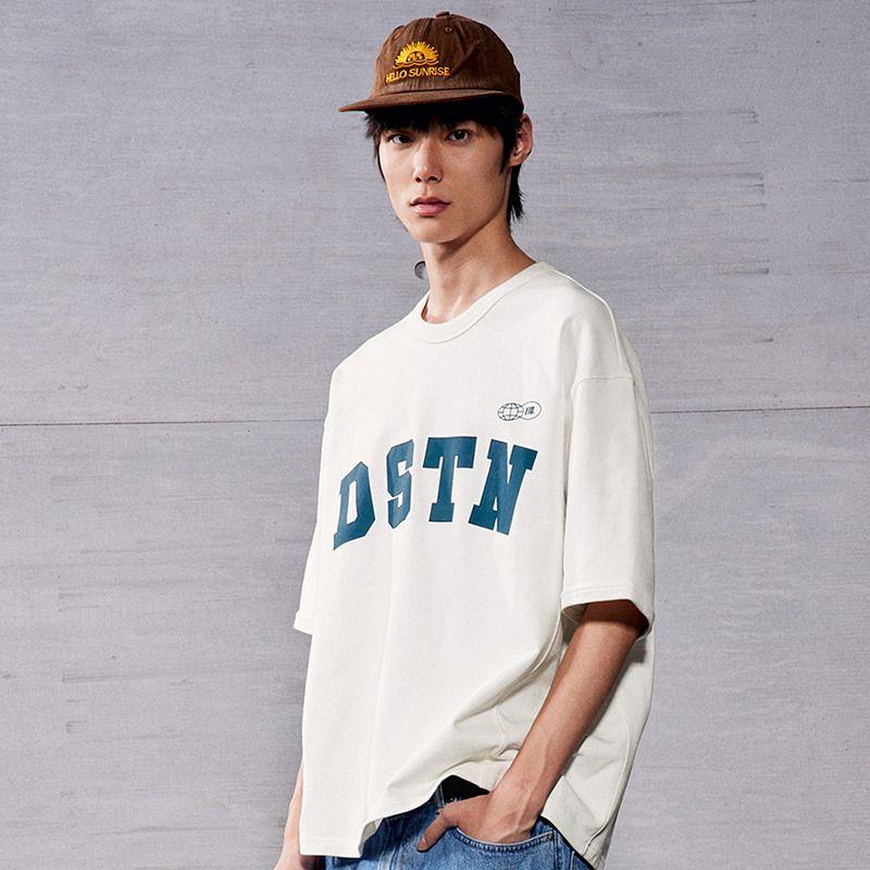 

HM Men s and Women s T-shirt 2025 Autumn New Fashion Casual Heavy Weight round Neck Loose Print Short Sleeve 1271799